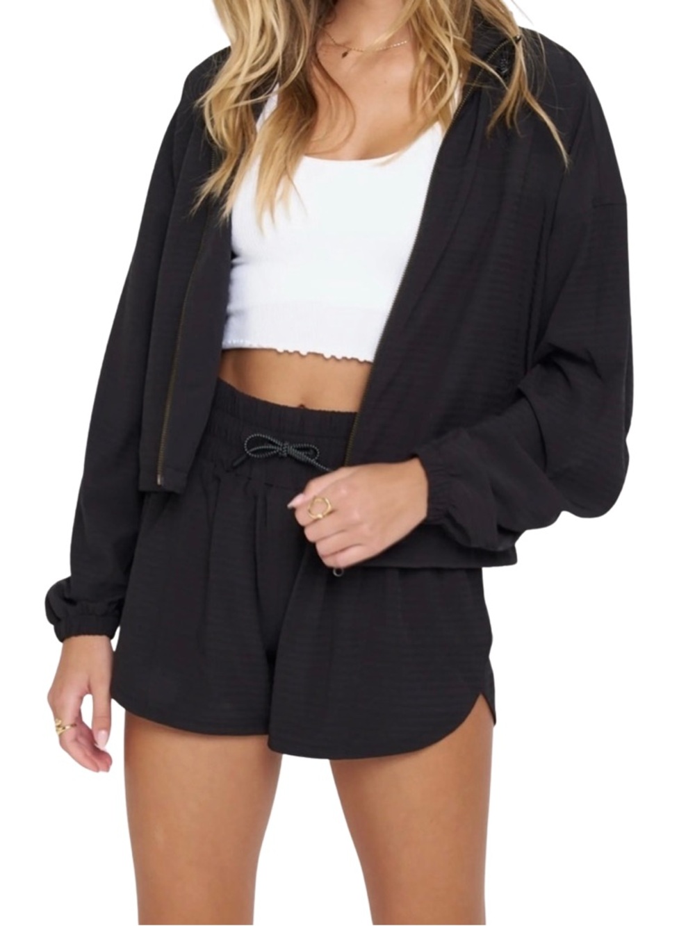 NWOT Spiritual Gangster Alana Cropped  Jacket Women Size Small Black